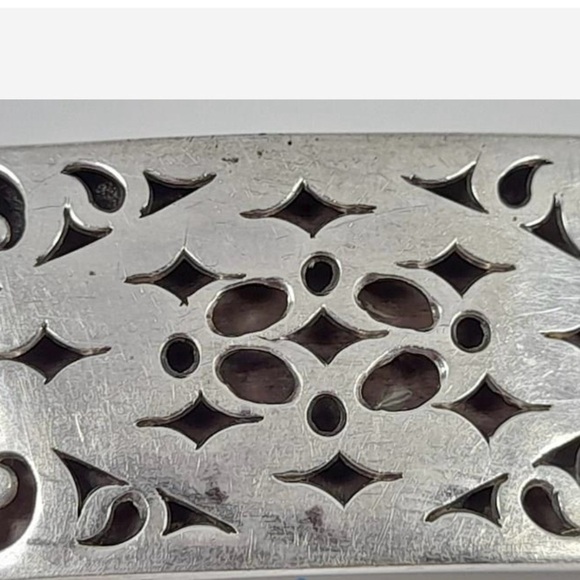 Vintage Sterling Silver French Hair Barrette - Picture 4 of 16